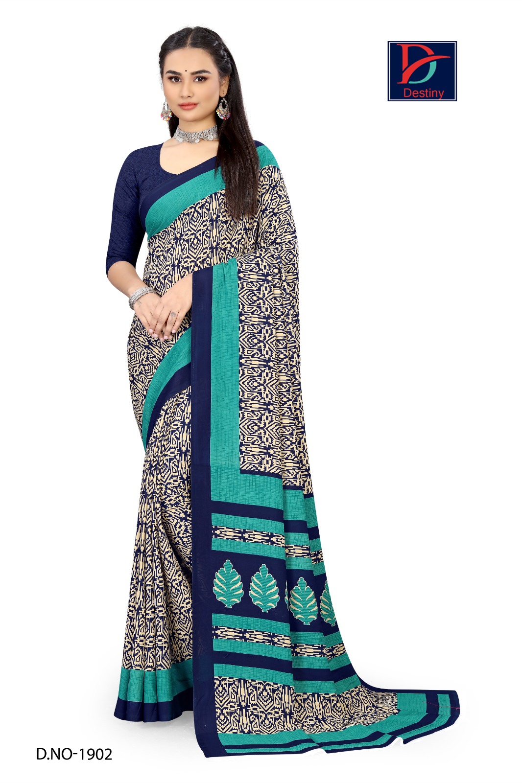 Atulya Reniyal Fabric Uniform Saree With Blouse Piece D.NO-1902