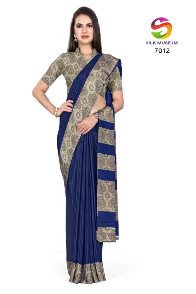 Atulya Turkey Silk Uniform Saree With Blouse Piece D.NO-7012