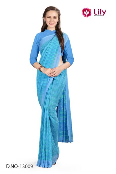 Atulya Weightless Fabric Uniform Saree With Blouse Piece D.NO-13009