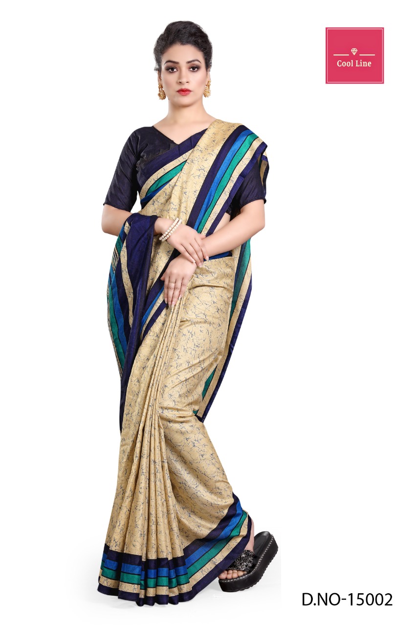 Atulya Poly Cotton Uniform Saree With Blouse Piece D.NO-15002