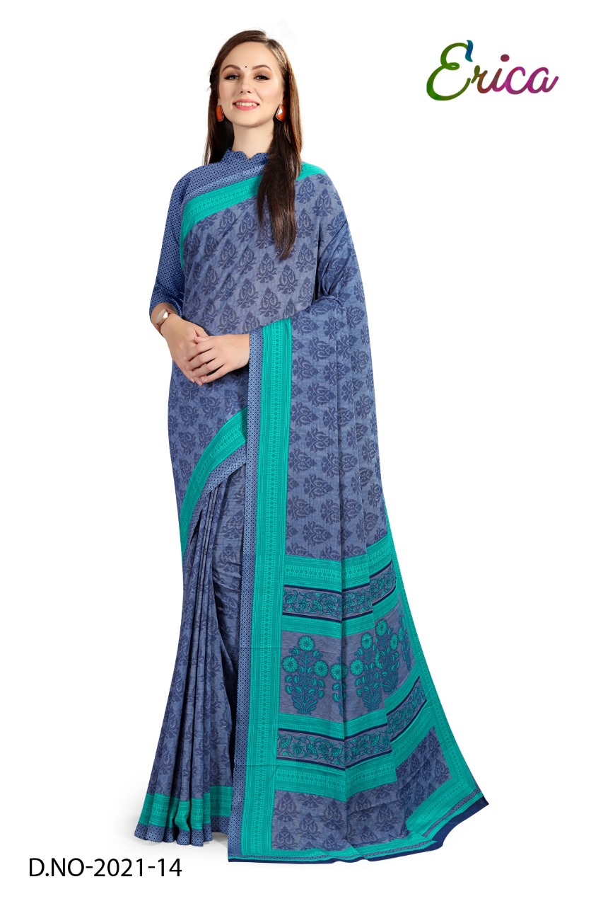 Atulya Send Crepe Uniform Saree With Blouse Piece D.NO-2021-14